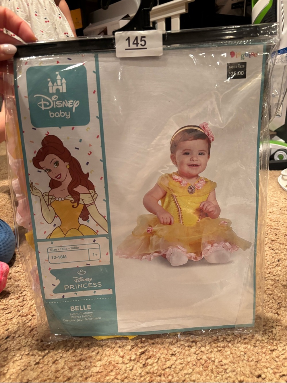 Disney Belle Yellow Toddler Princess Costume Dress